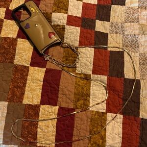 Bandolier Tan Phone Case with Heart Accents (iPhone 15 pro)